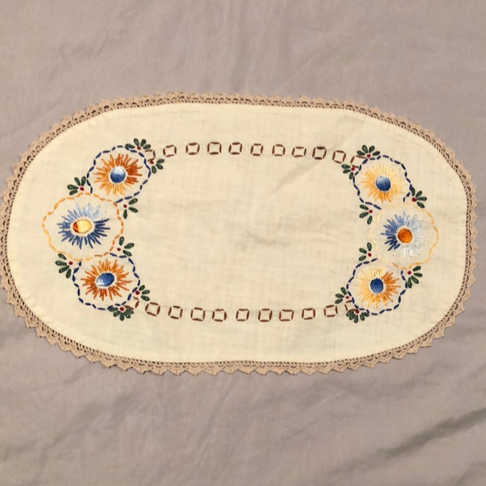 Vintage Embroidered Doily